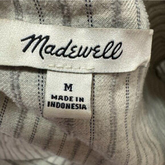 Madewell Split Cuff Tunic Shirt in Weathered Concrete Size Medium 100% Cotton - Picture 11 of 12